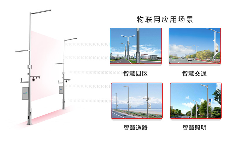 智慧路灯杆的应用功能复杂多样，借助智慧路灯杆的设备搭载能力、集中通信能力、智能管控能力，可以支持不同子系统之间的数据协同、服务协同、物联协同。